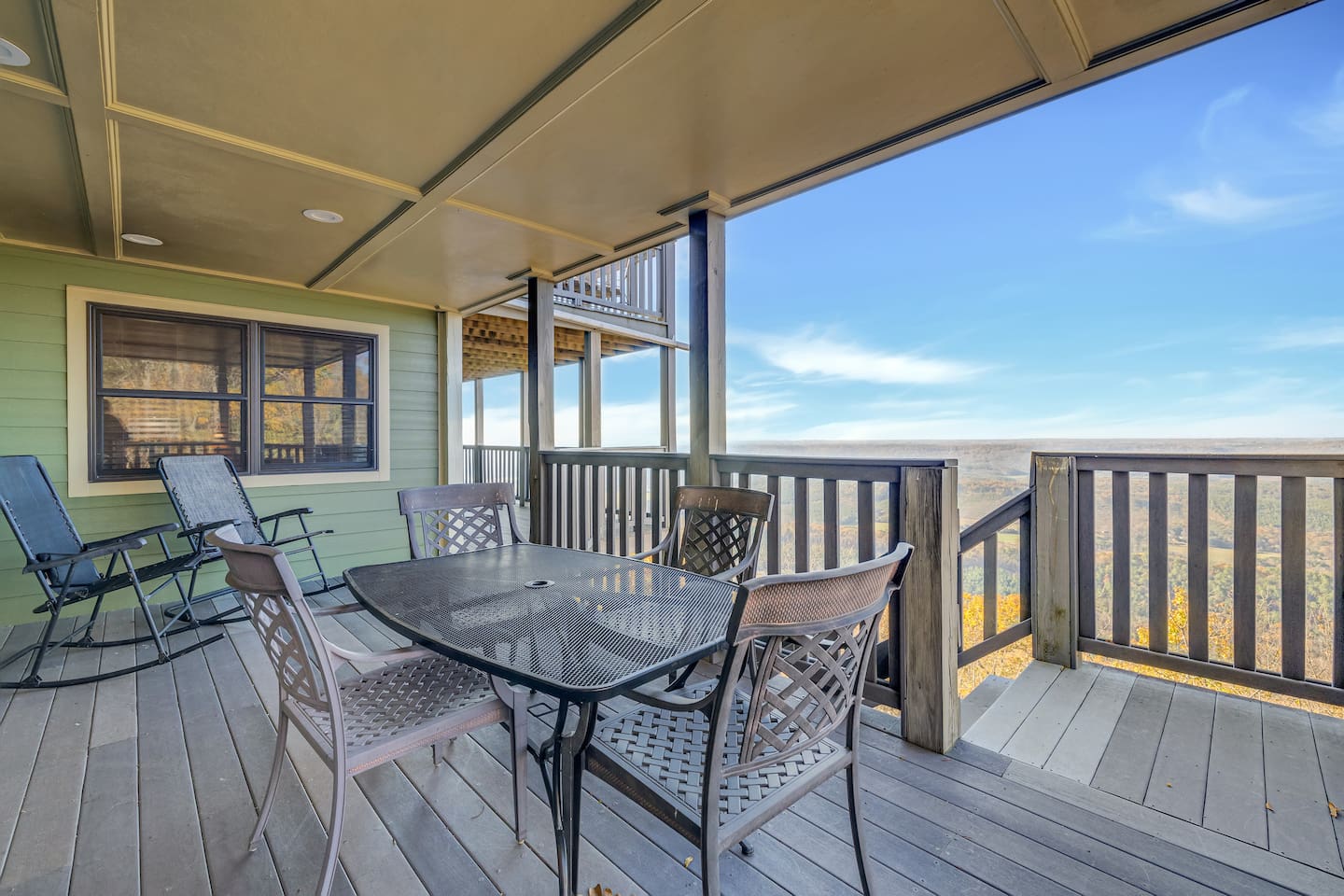 The Lodge on Lookout Mountain in Mentone, AL - porch view