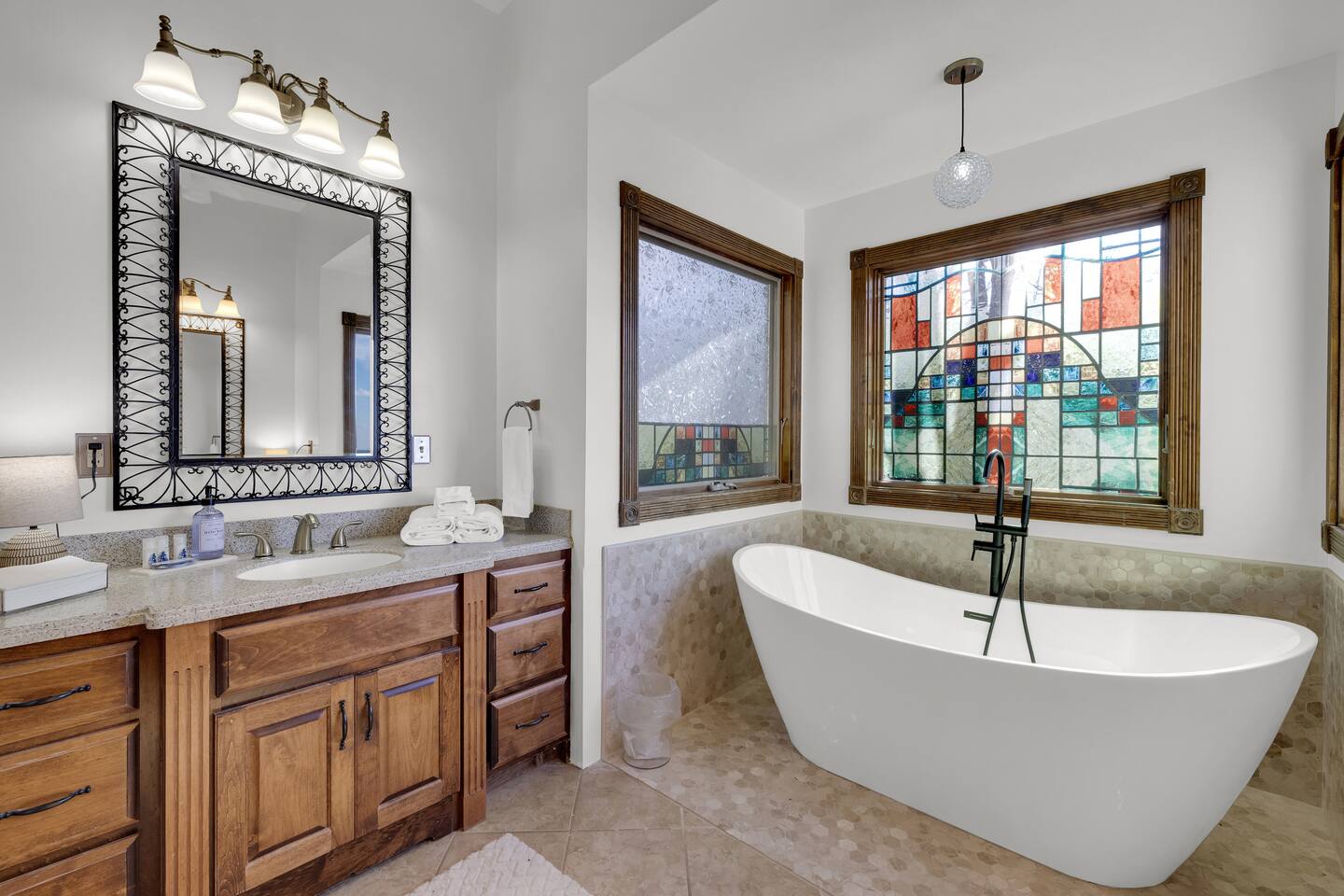 The Lodge on Lookout Mountain in Mentone, AL - soaking tub view