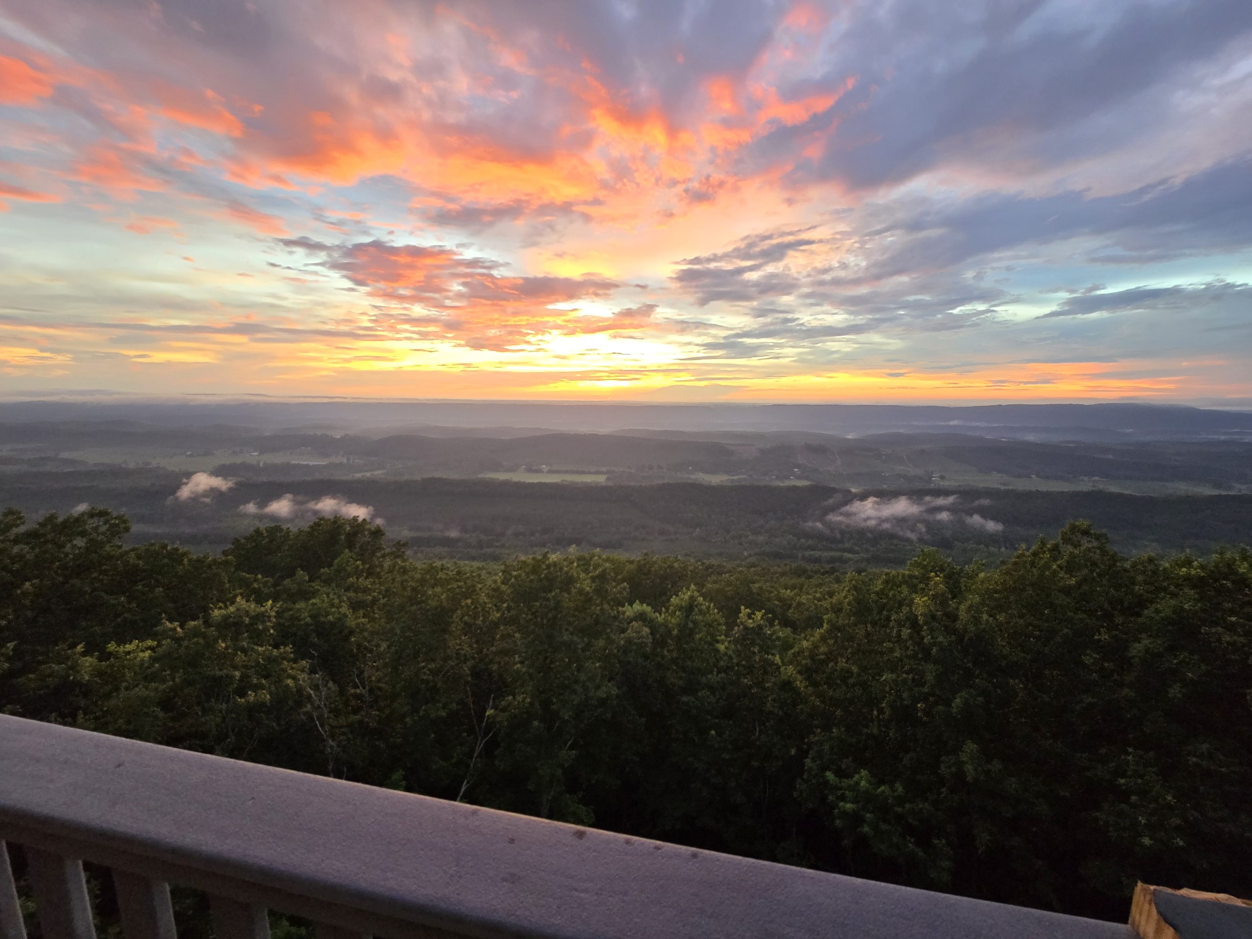 The Lodge on Lookout Mountain in Mentone, AL - sunset valley